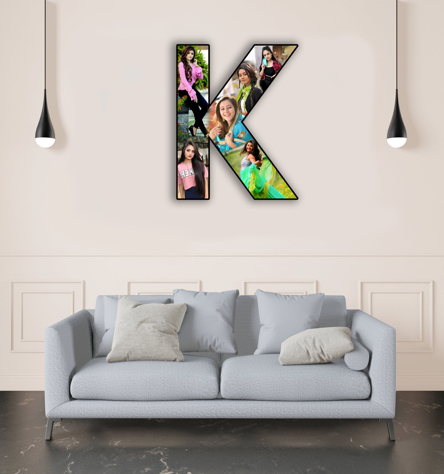 Customised Alphabet Photo Frame ( K Letter )