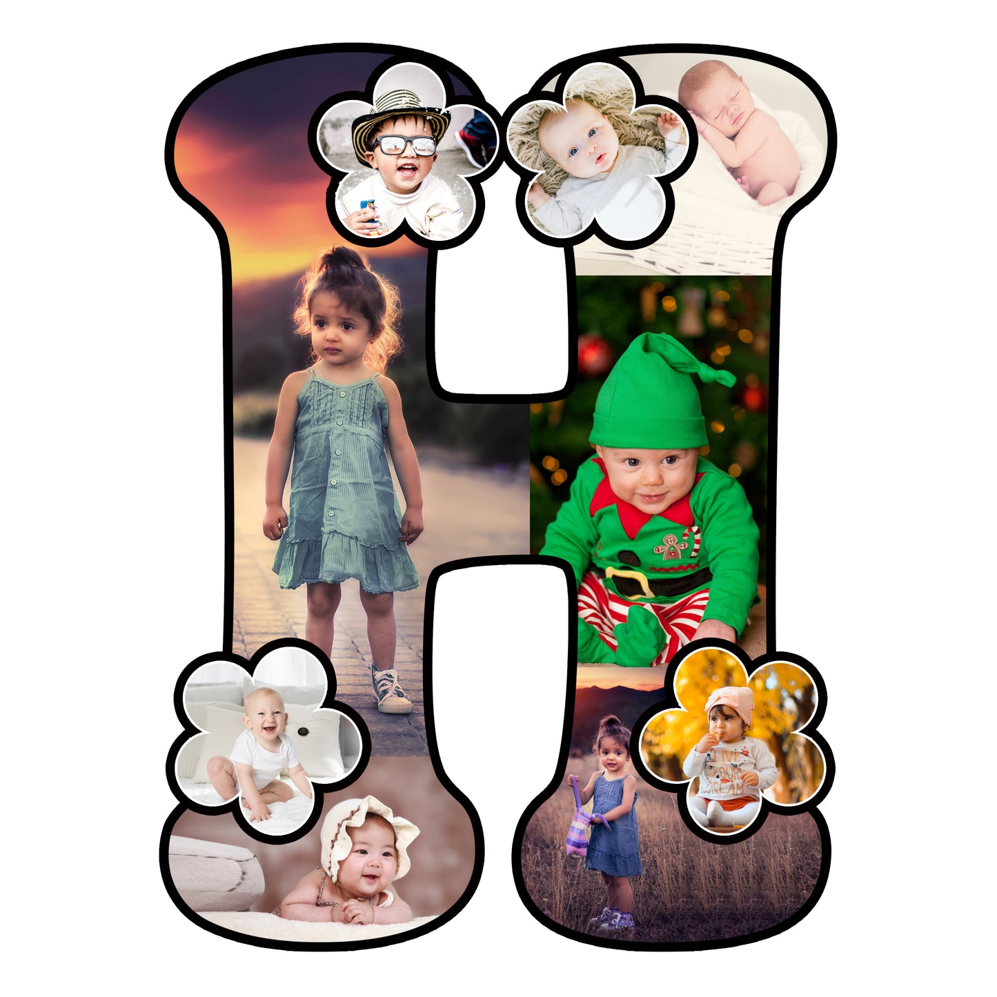 Customised Alphabet Photo Frame ( H Letter )