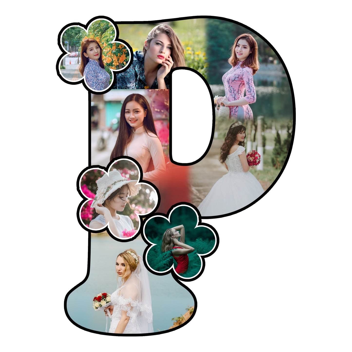 Customised Alphabet Photo Frame ( P Letter )