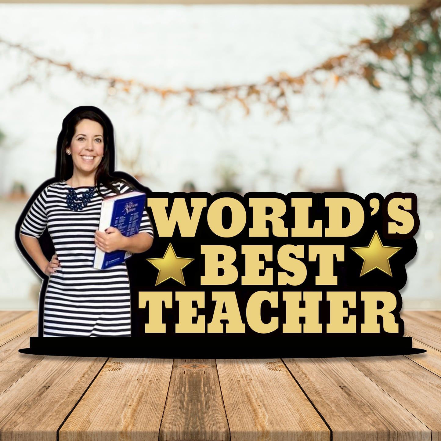 Personalized Photo Frame for World's Best Teacher Theme