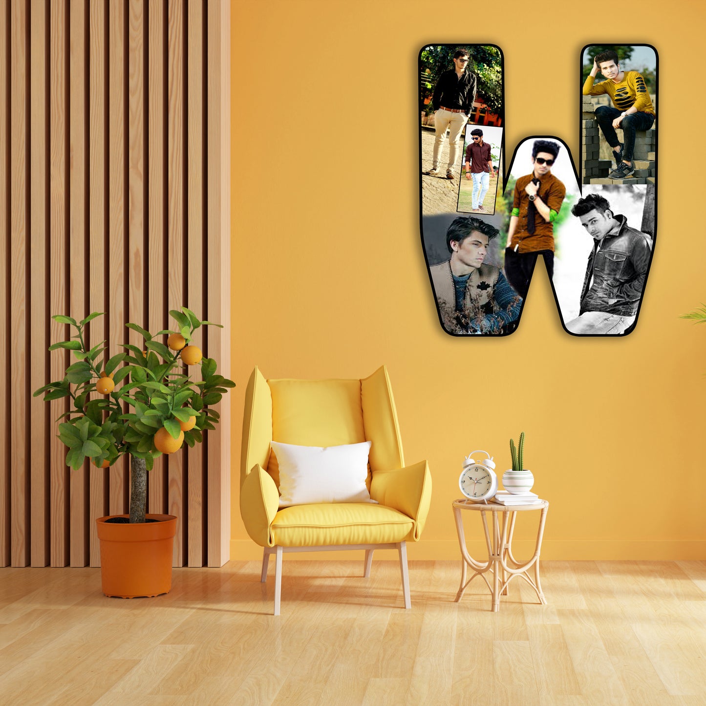 Customised Alphabet Photo Frame ( W Letter )