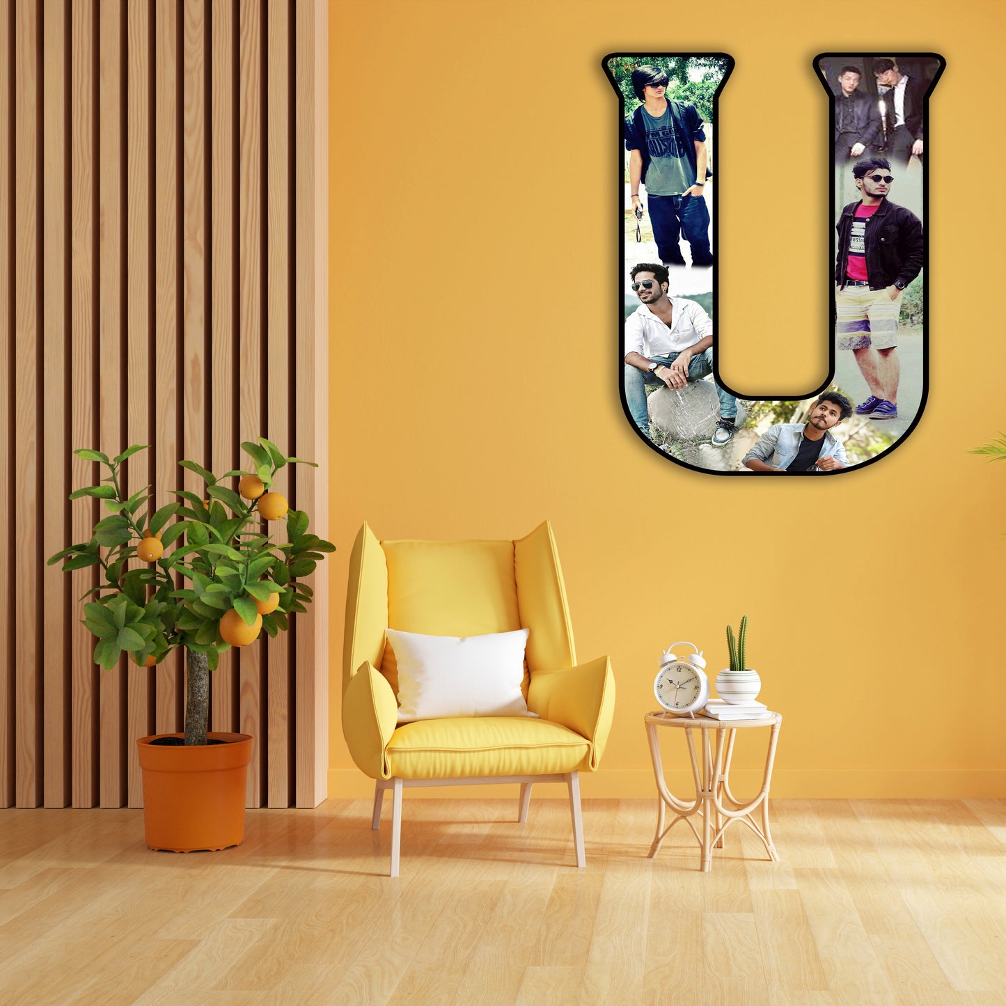 Customised Alphabet Photo Frame ( U Letter )