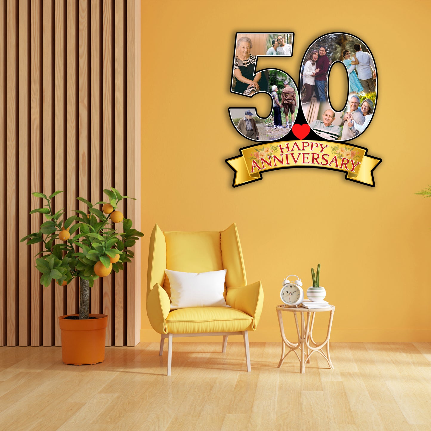 Personalised 50th Anniversary Couple Photo Frame For Couple and Parents Gift