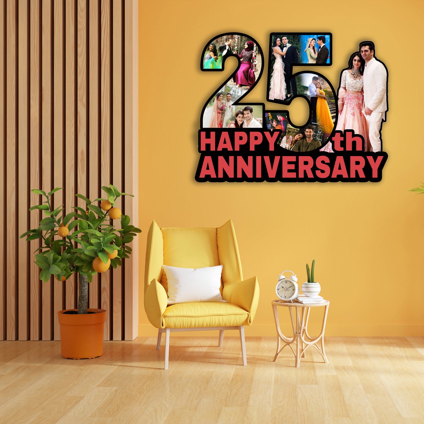 Personalised 25th Anniversary Photo Frames for Couple