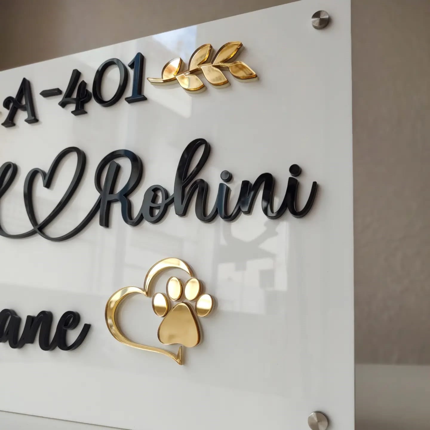 Classic Personalised Acrylic Nameplate