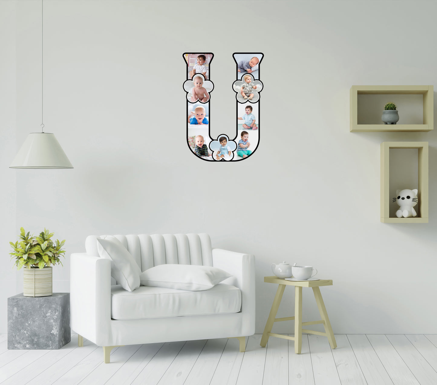 Customised Alphabet Photo Frame ( U Letter )
