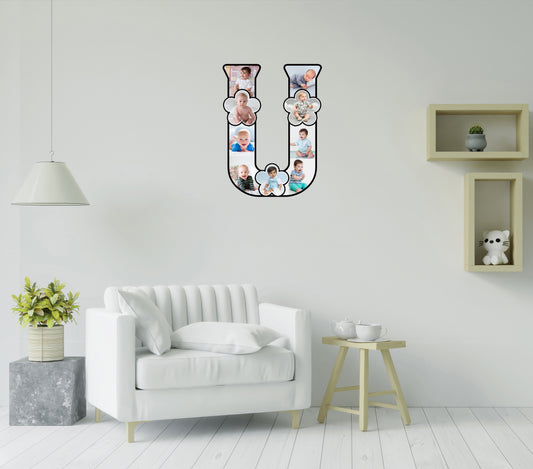 Customised Alphabet Photo Frame ( U Letter )