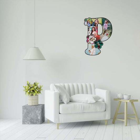 Customised Alphabet Photo Frame ( P Letter )