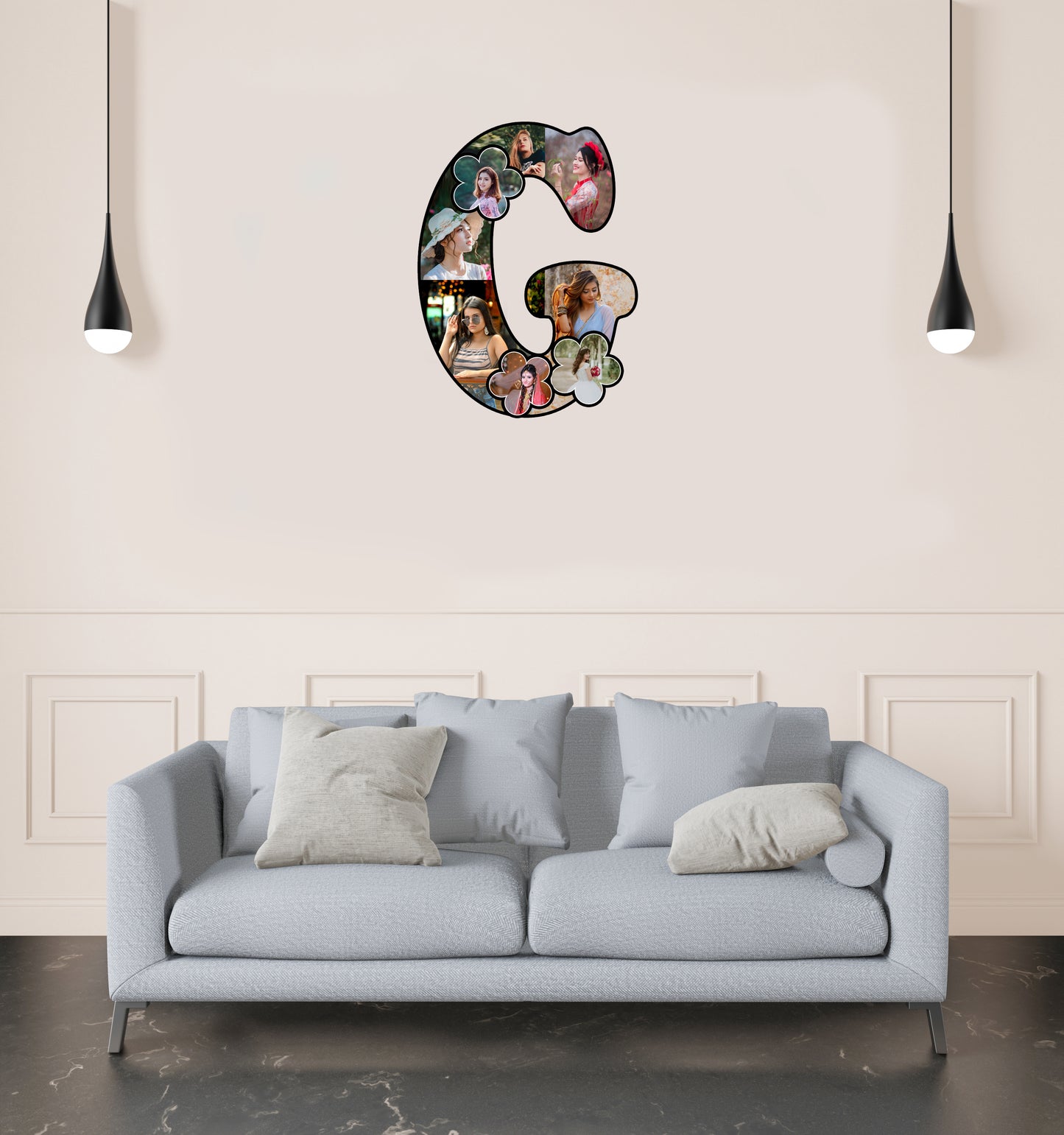 Customised Alphabet Photo Frame ( G Letter )