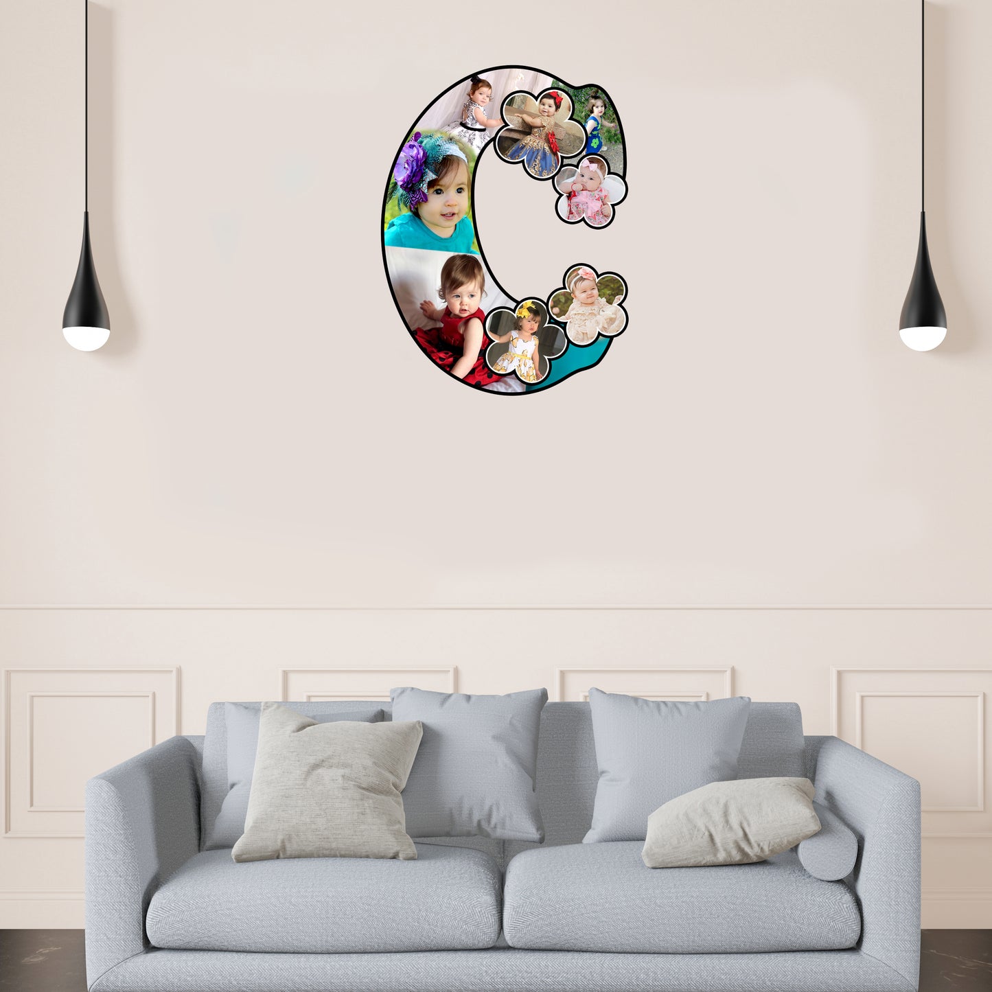 Customised Alphabet Photo Frame ( C Letter )