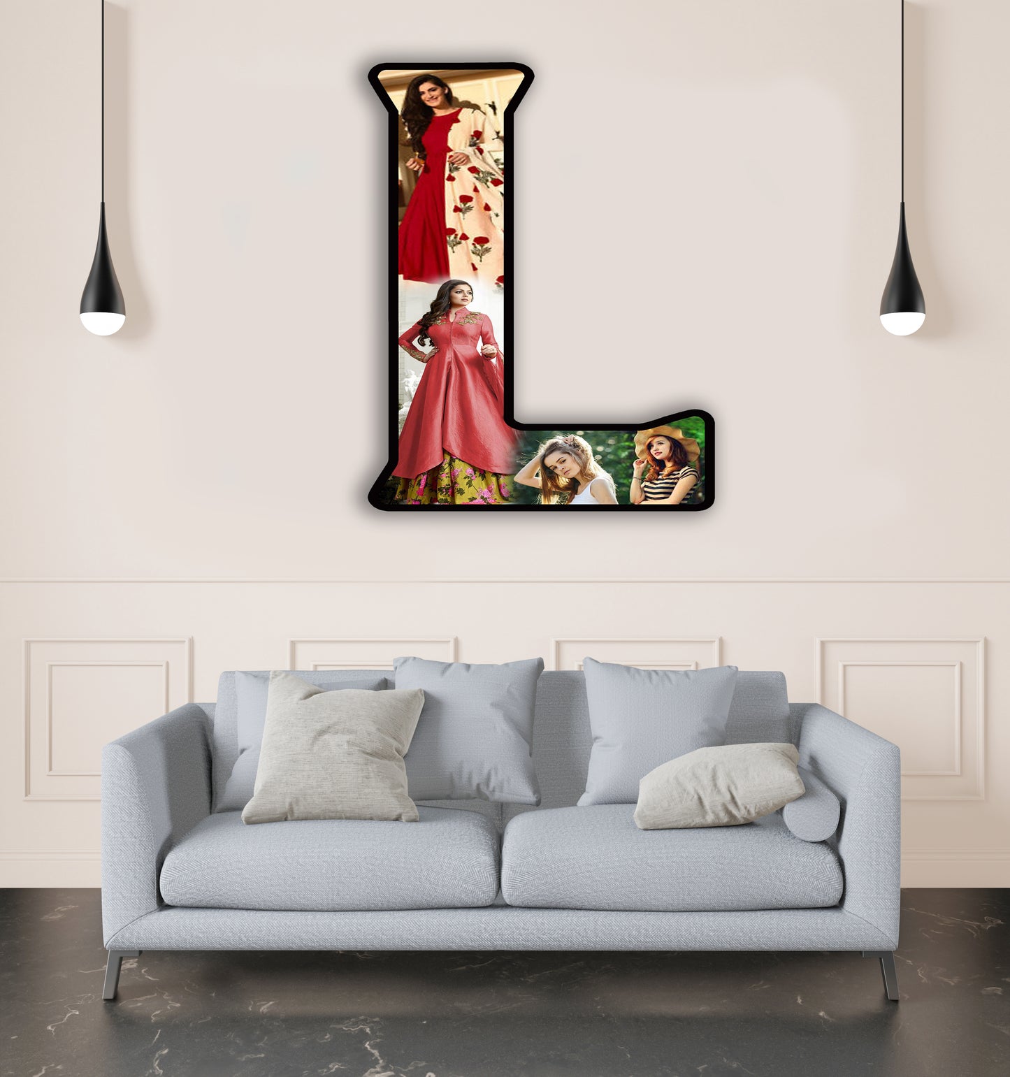 Customised Alphabet Photo Frame ( L Letter )