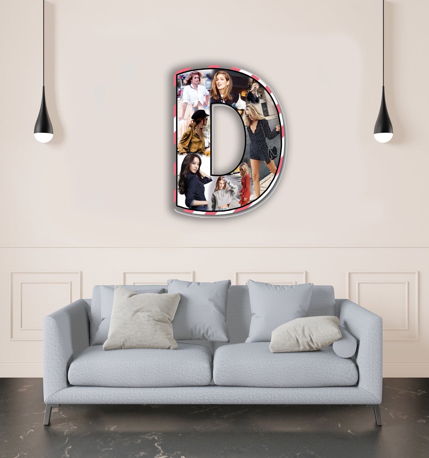 Customised Alphabet Photo Frame ( D Letter )