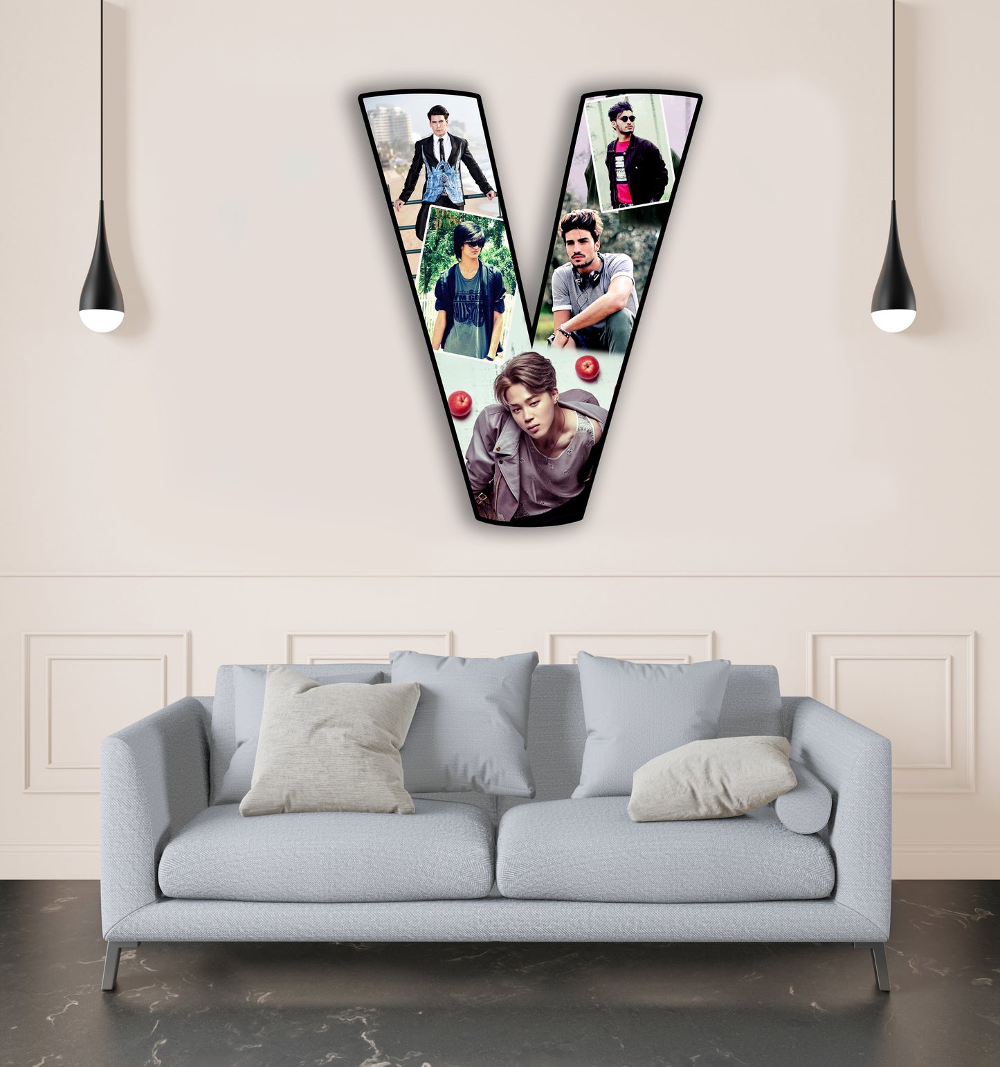 Customised Alphabet Photo Frame ( V Letter )
