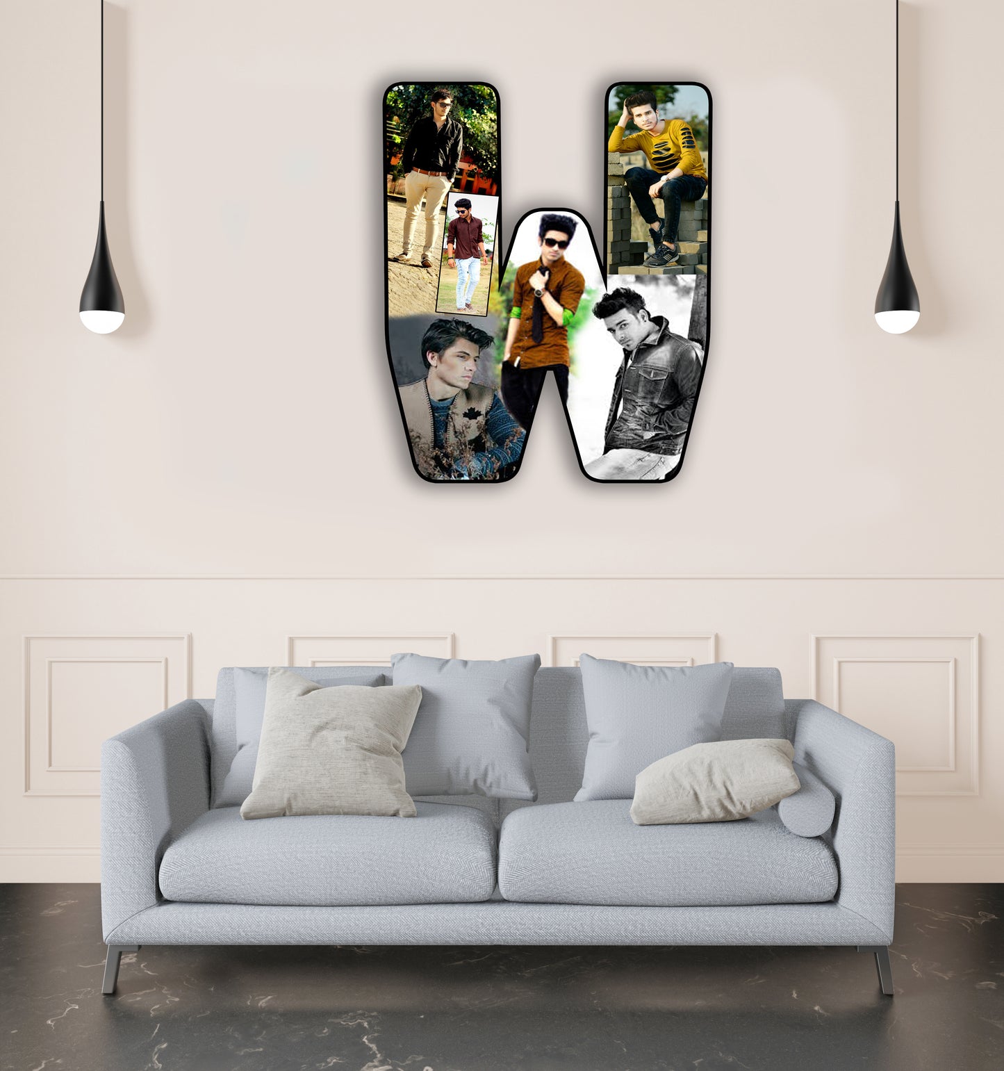 Customised Alphabet Photo Frame ( W Letter )