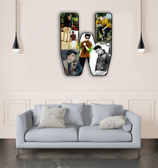 Customised Alphabet Photo Frame ( W Letter )