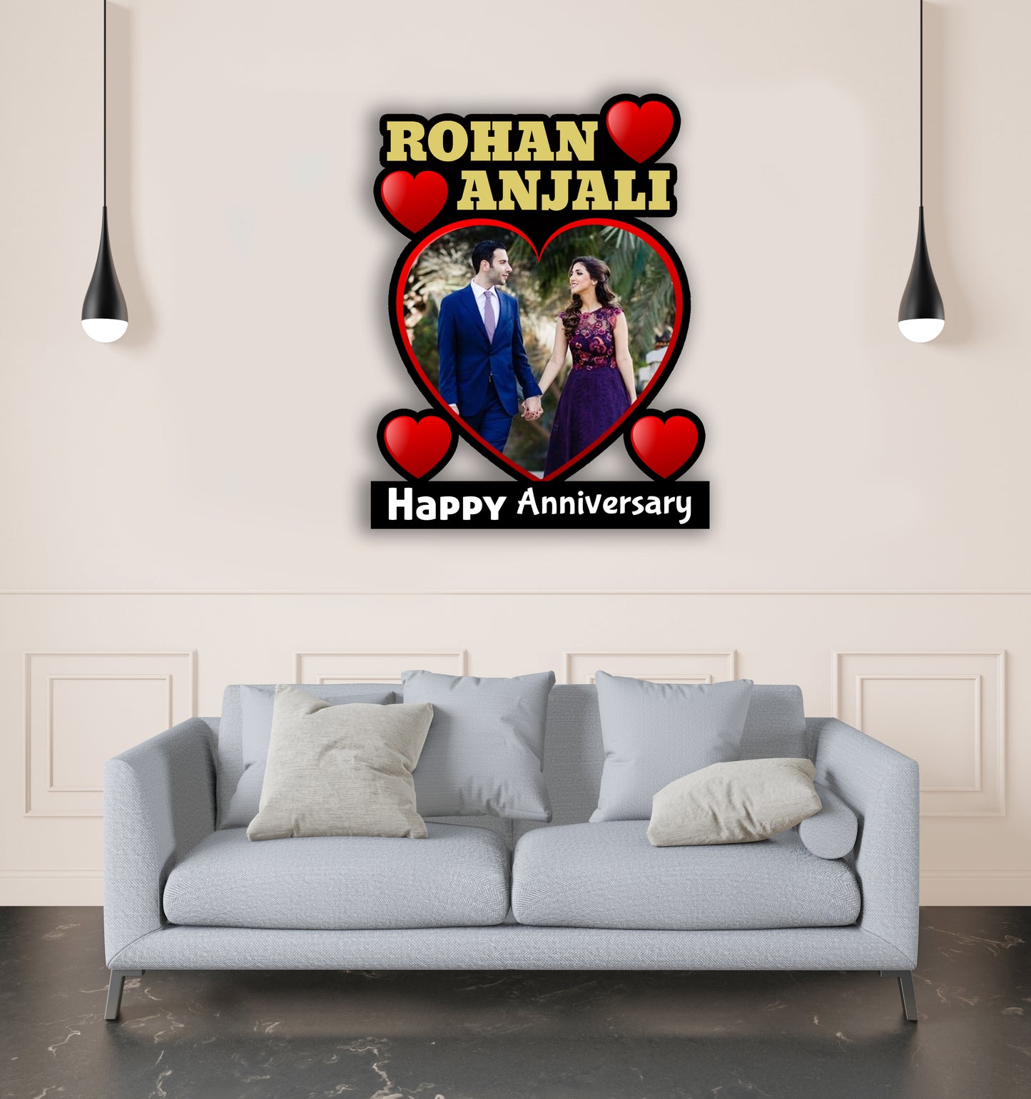 Personalised Anniversary Photo Collage For Couple