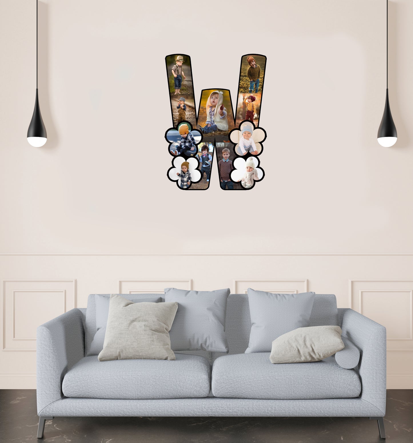 Customised Alphabet Photo Frame ( W Letter )