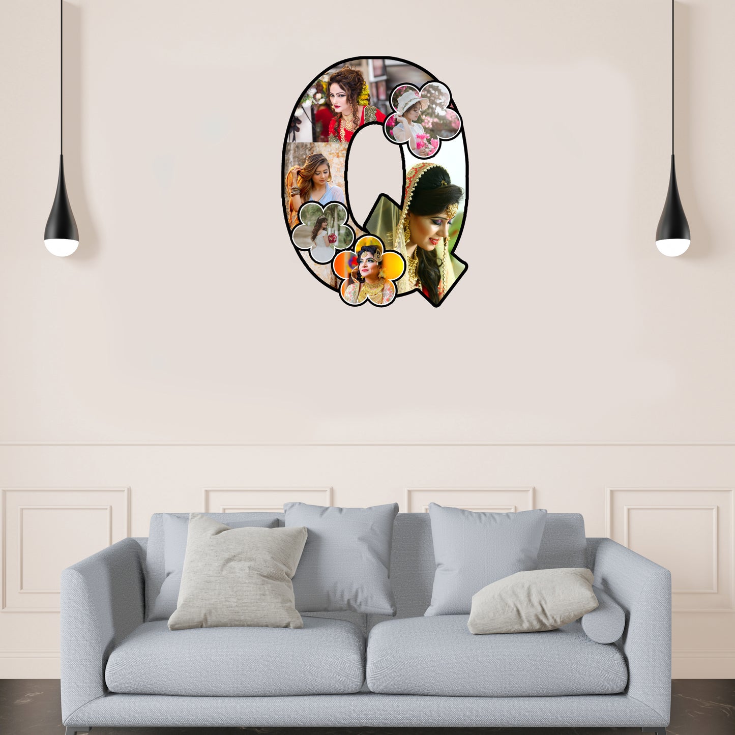 Customised Alphabet Photo Frame ( Q Letter )