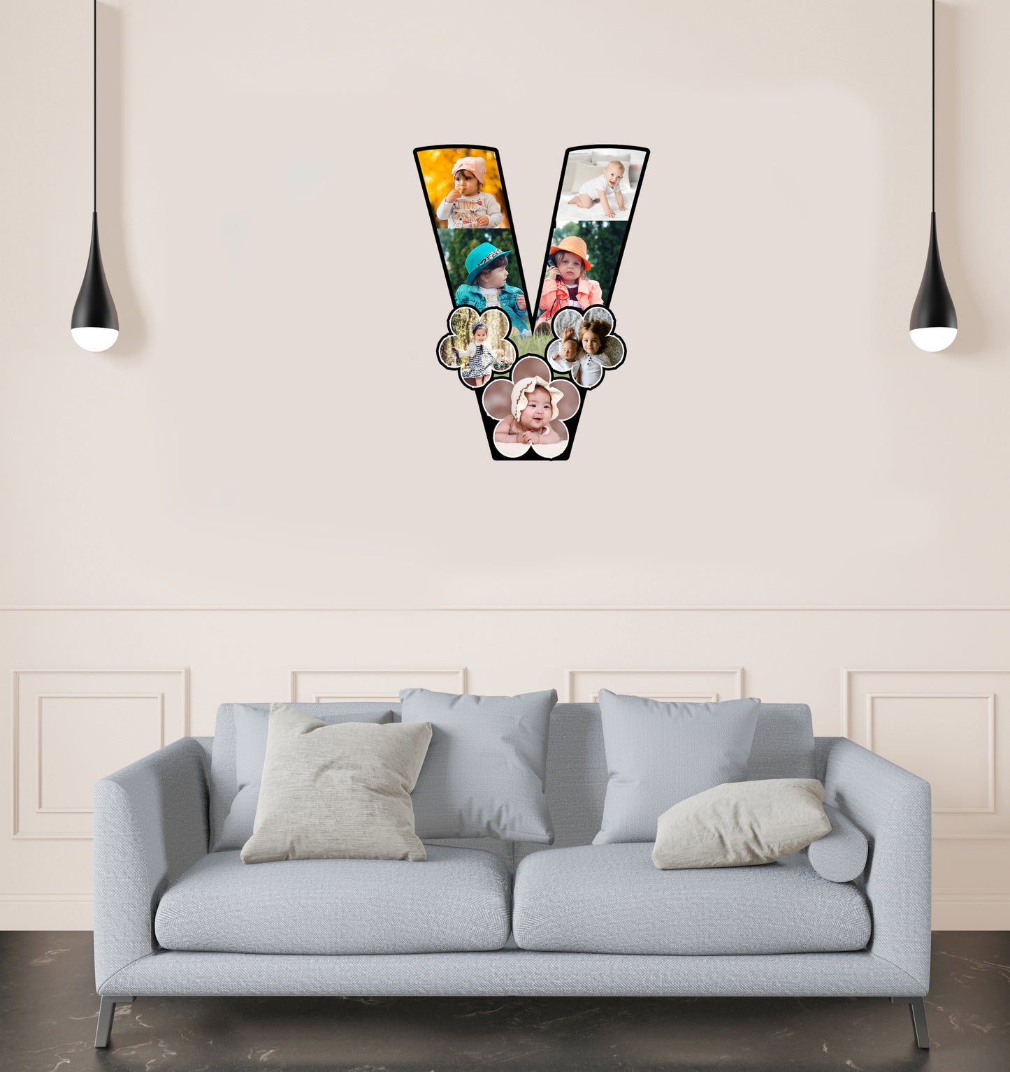 Customised Alphabet Photo Frame ( V Letter )