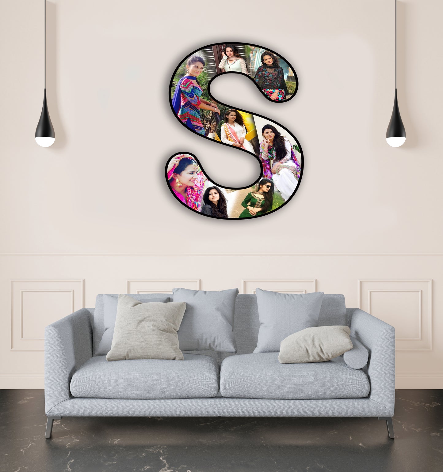 Customised Alphabet Photo Frame ( S Letter )
