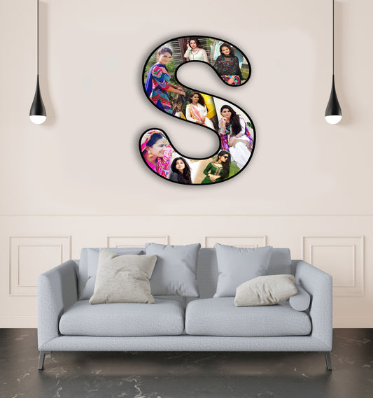 Customised Alphabet Photo Frame ( S Letter )
