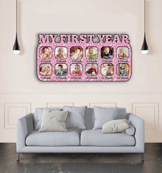 Personalised My First Year Baby Photo Frame For Birthday