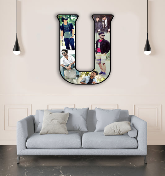 Customised Alphabet Photo Frame ( U Letter )