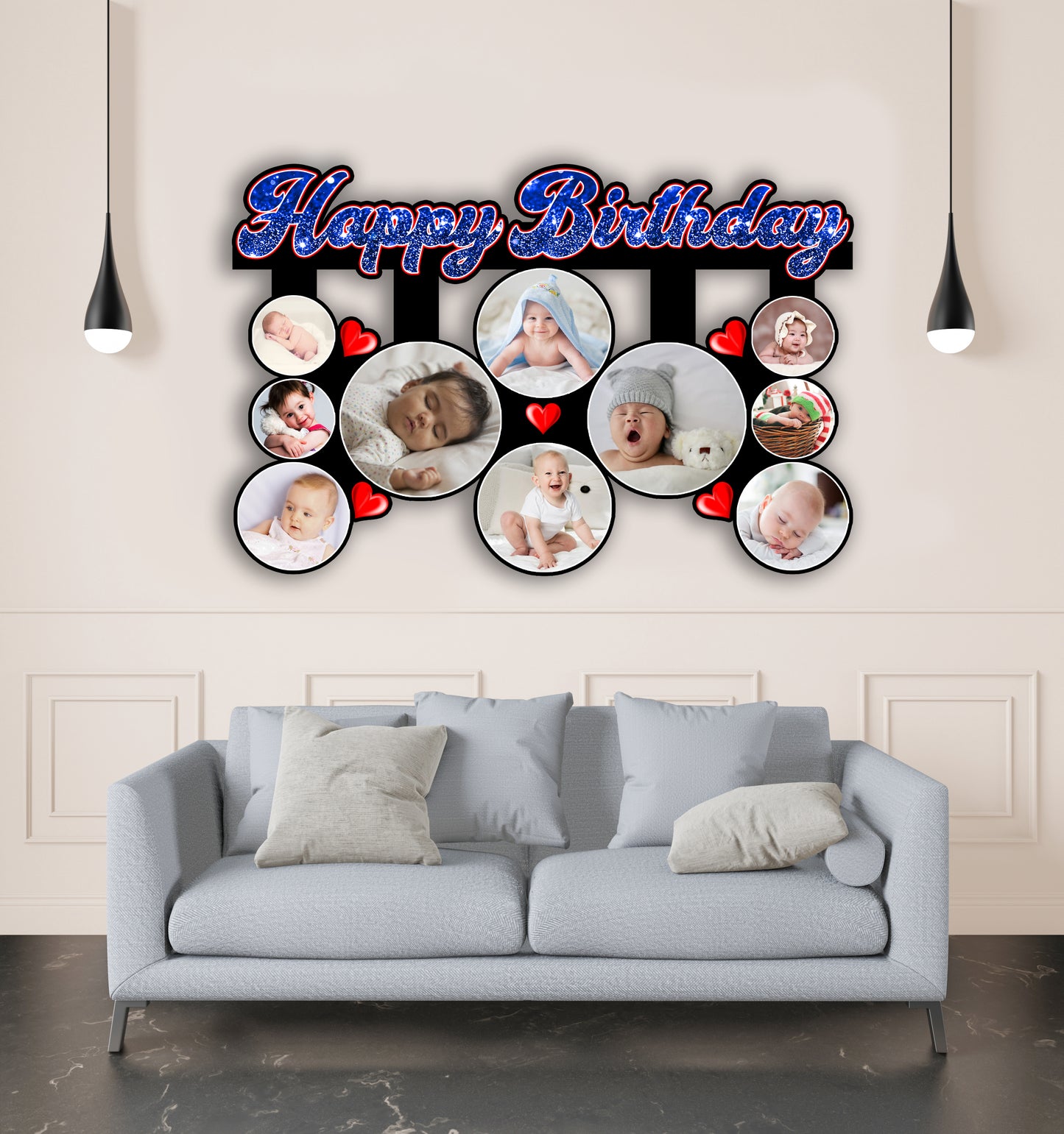 Personalised Happy Birthday Photo Frame Gift With Your Own Images