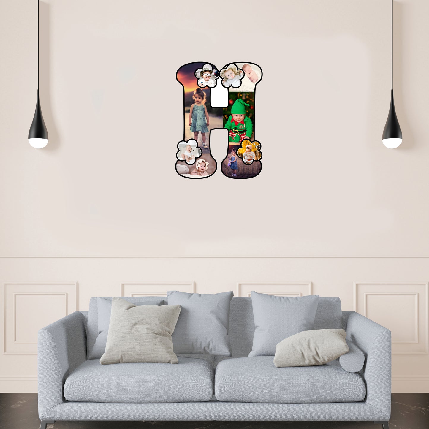 Customised Alphabet Photo Frame ( H Letter )