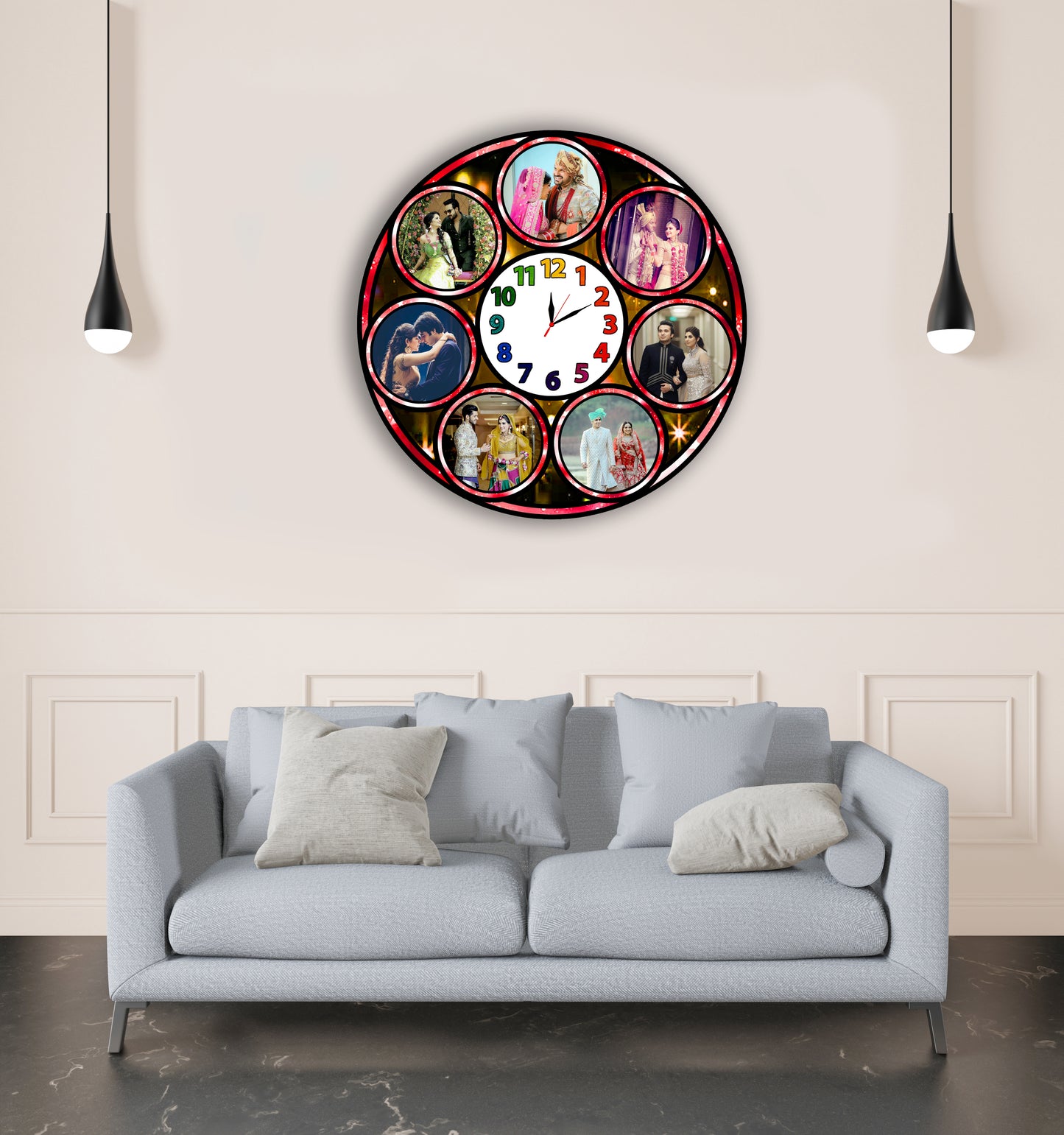 Personalized Photo Clock Gift for Wedding
