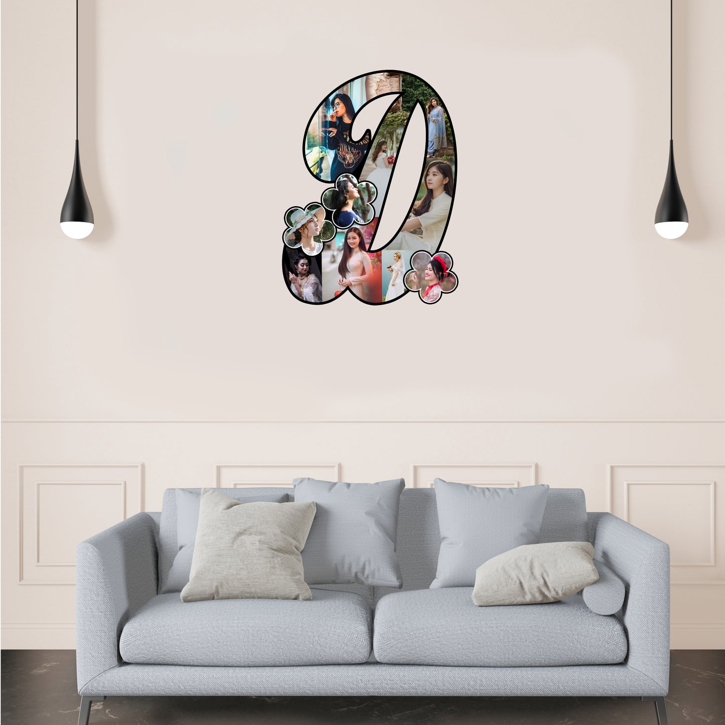 Customised Alphabet Photo Frame ( D Letter )