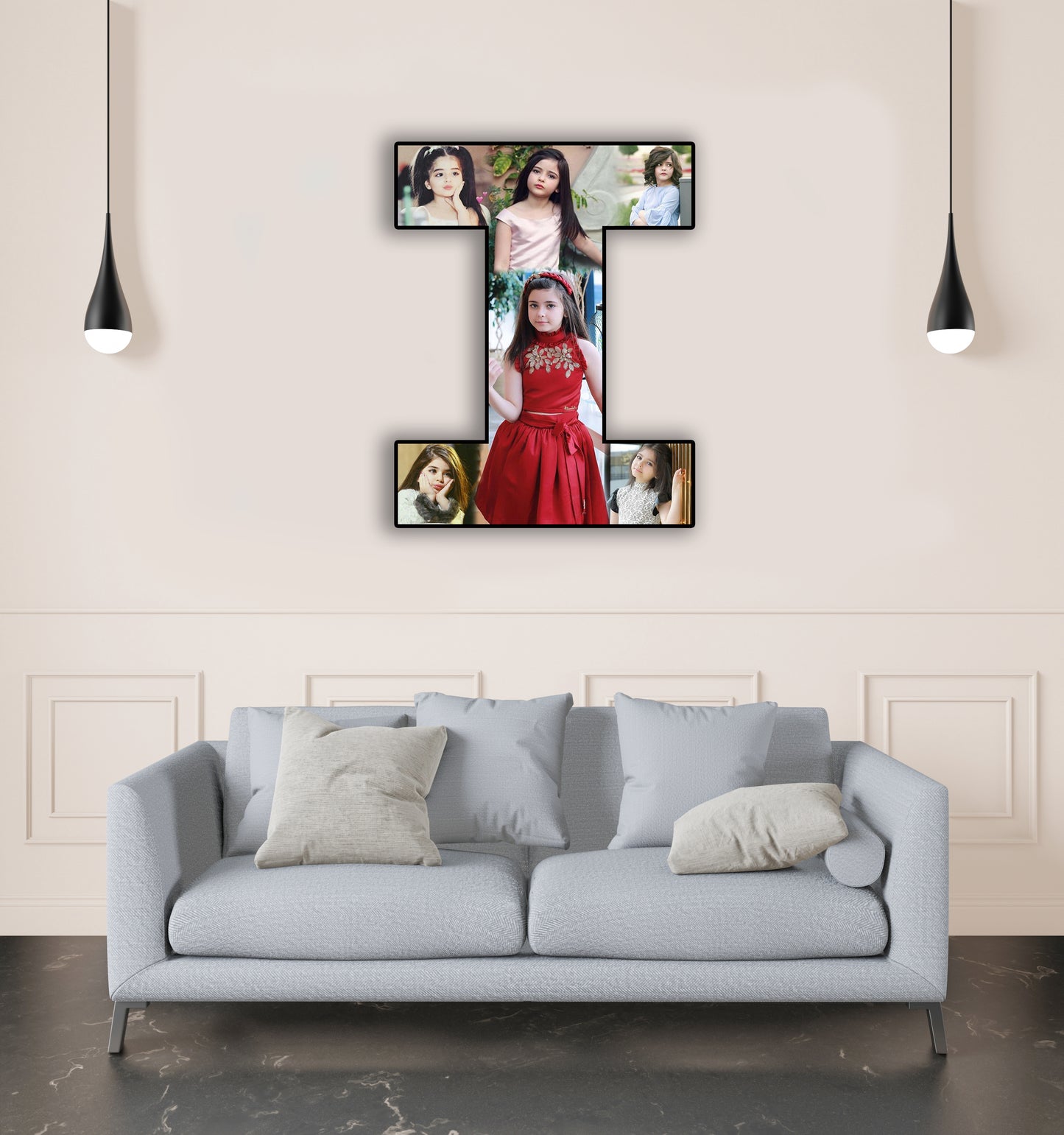 Customised Alphabet Photo Frame ( I Letter )