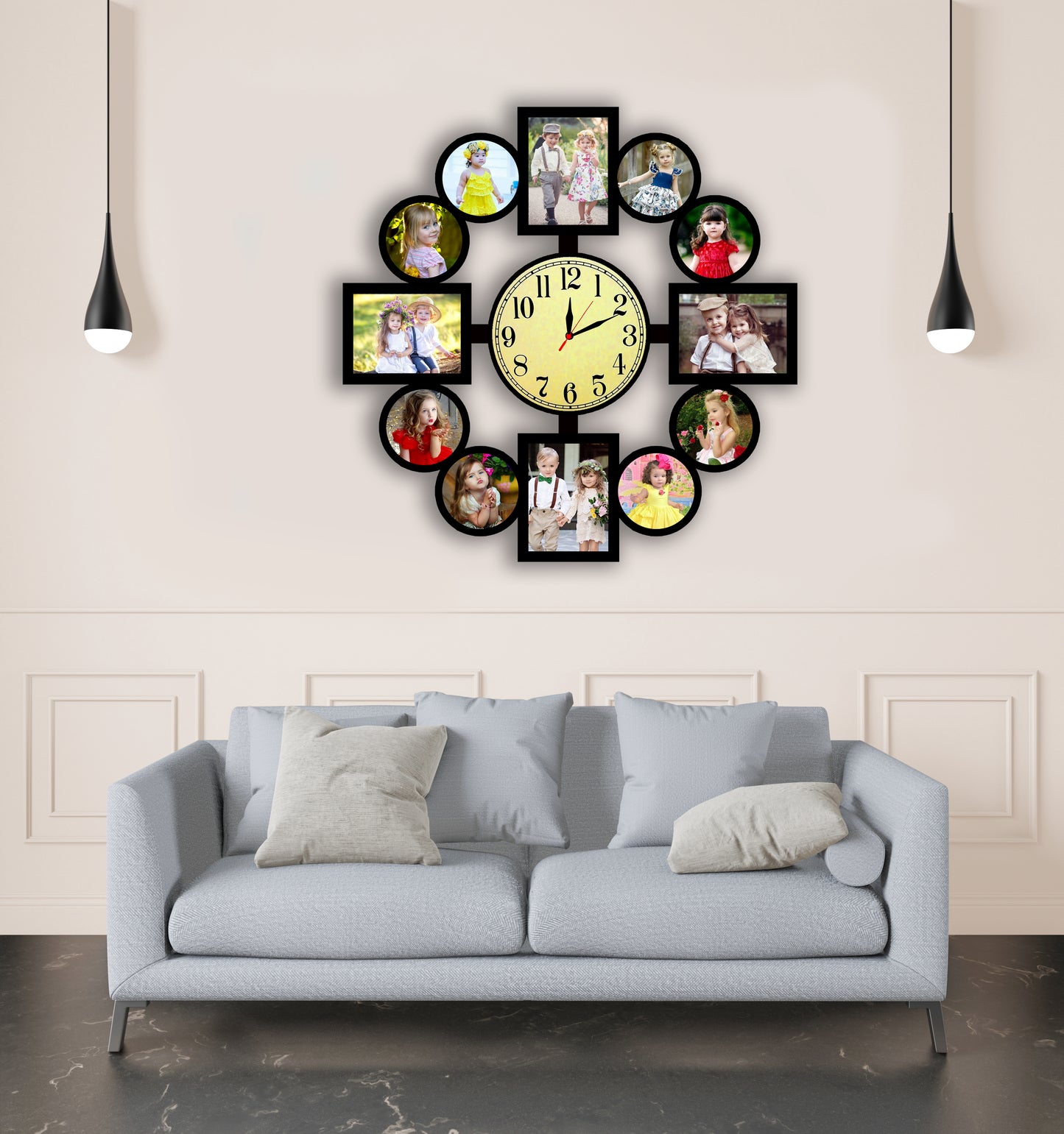 Customized Photo Clock for Family Birthday and Other Functions