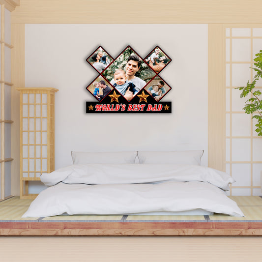 Personalised Photo Picture Frame for Fathers Day / Best Dad Picture Frame