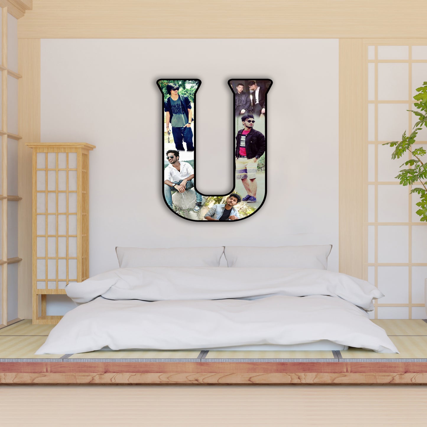 Customised Alphabet Photo Frame ( U Letter )