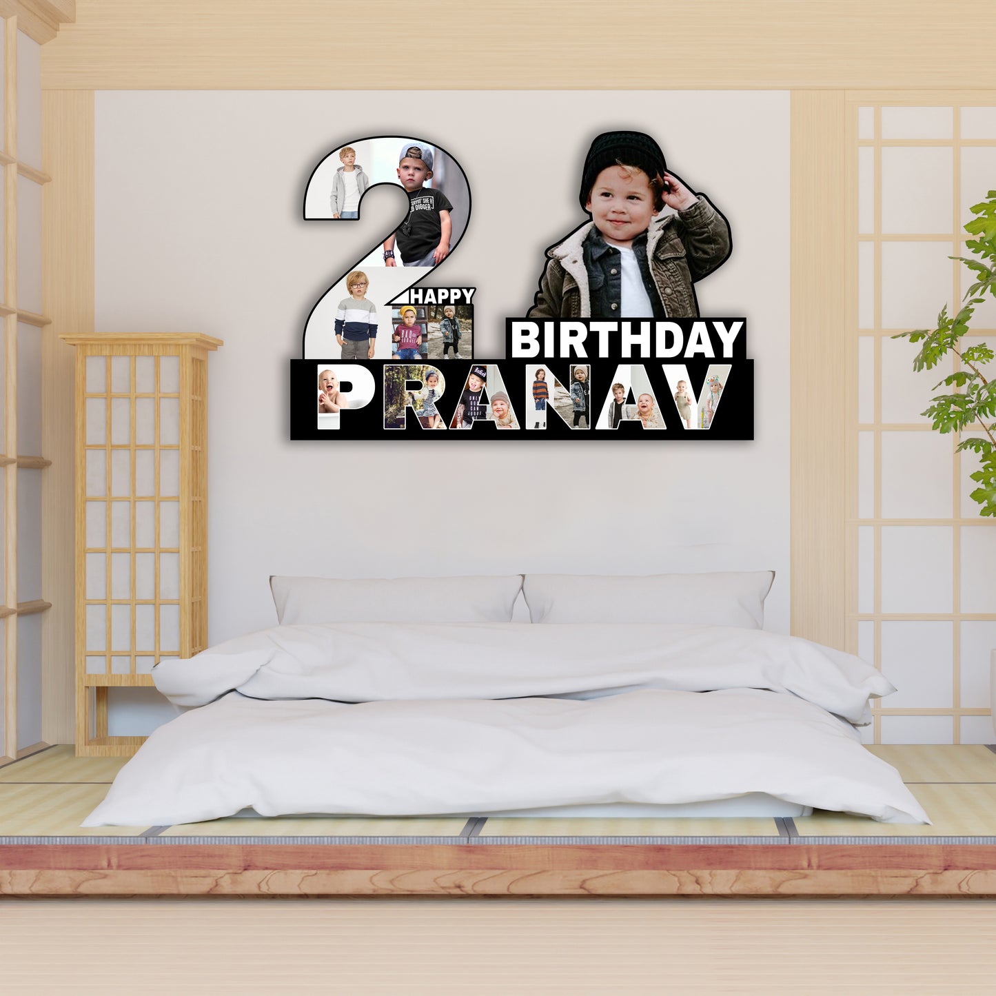 Personalized 2nd Birthday Photo Cutout Gift for Boy Girl My First Year