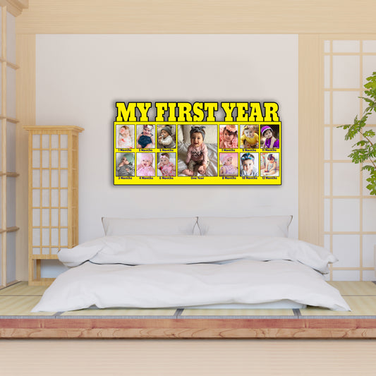Customised Photo Frame Gift for Baby First Year