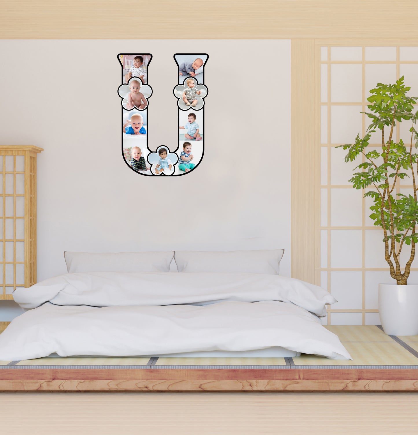 Customised Alphabet Photo Frame ( U Letter )
