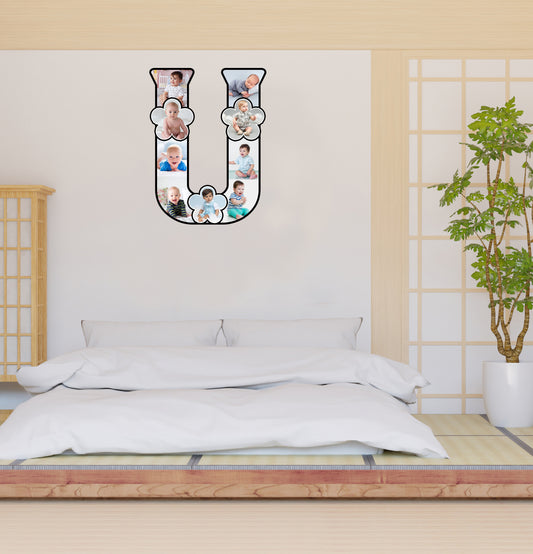 Customised Alphabet Photo Frame ( U Letter )