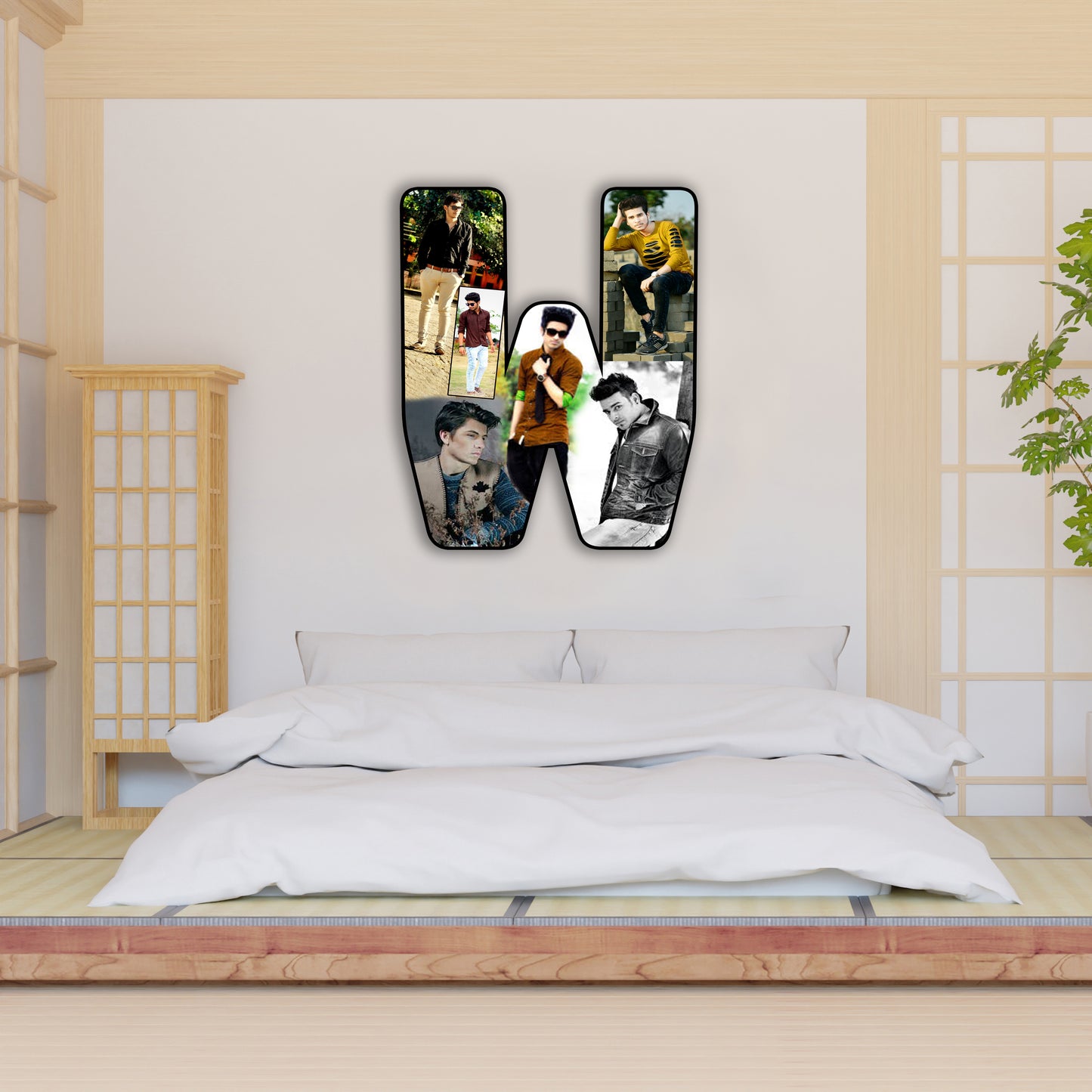Customised Alphabet Photo Frame ( W Letter )