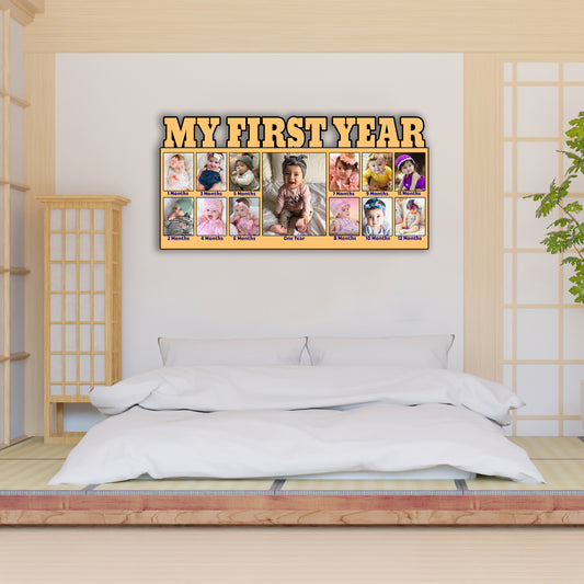 Customised Photo Frame Gift For Baby Girl My First Year