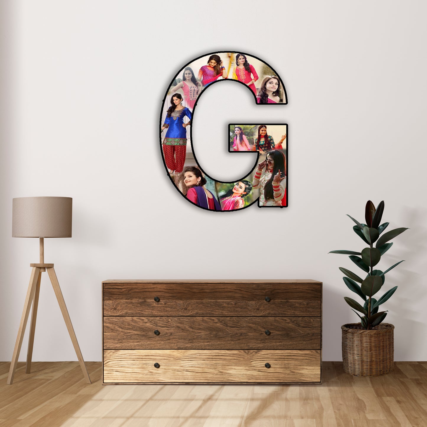 Customised Alphabet Photo Frame ( G Letter )