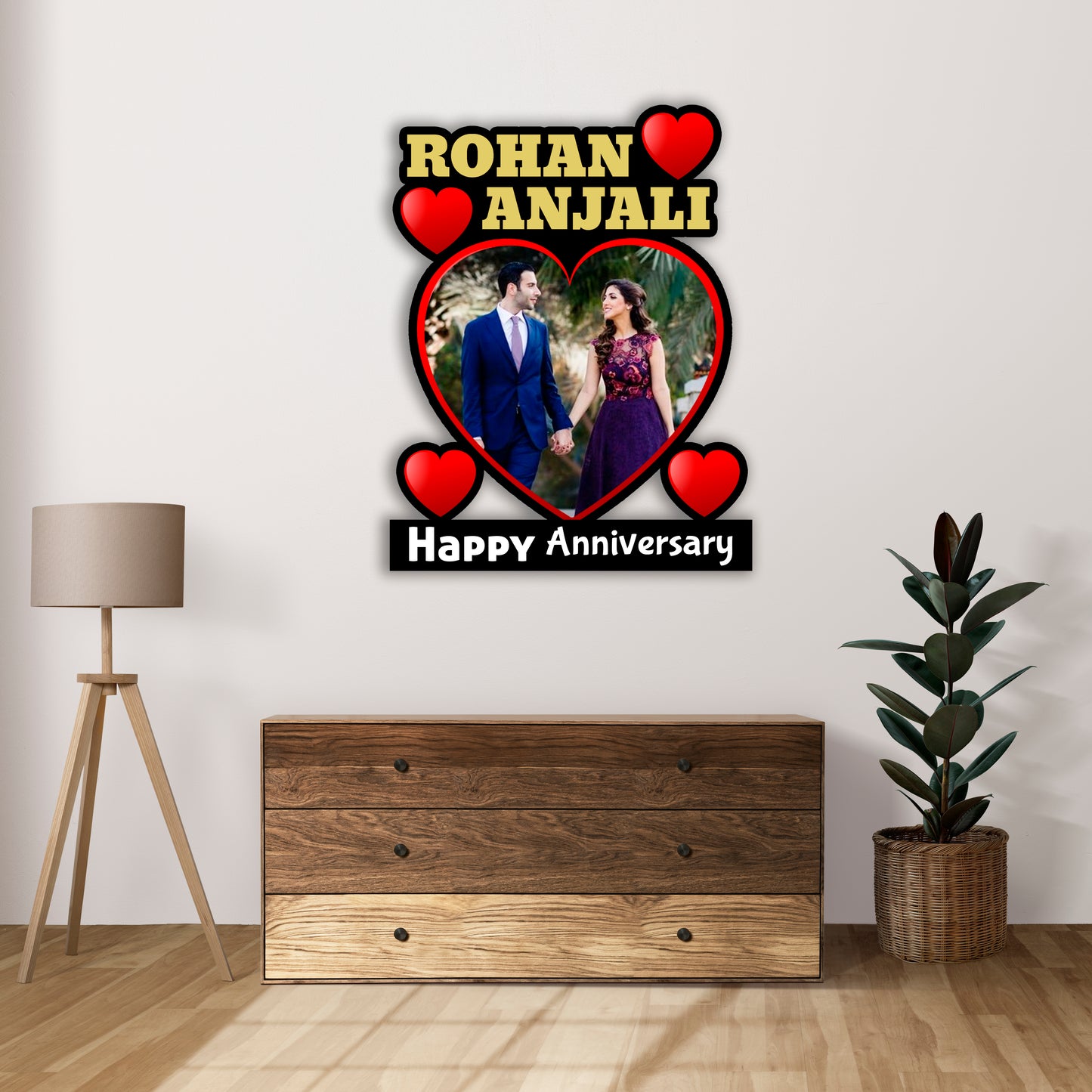 Personalised Anniversary Photo Collage For Couple