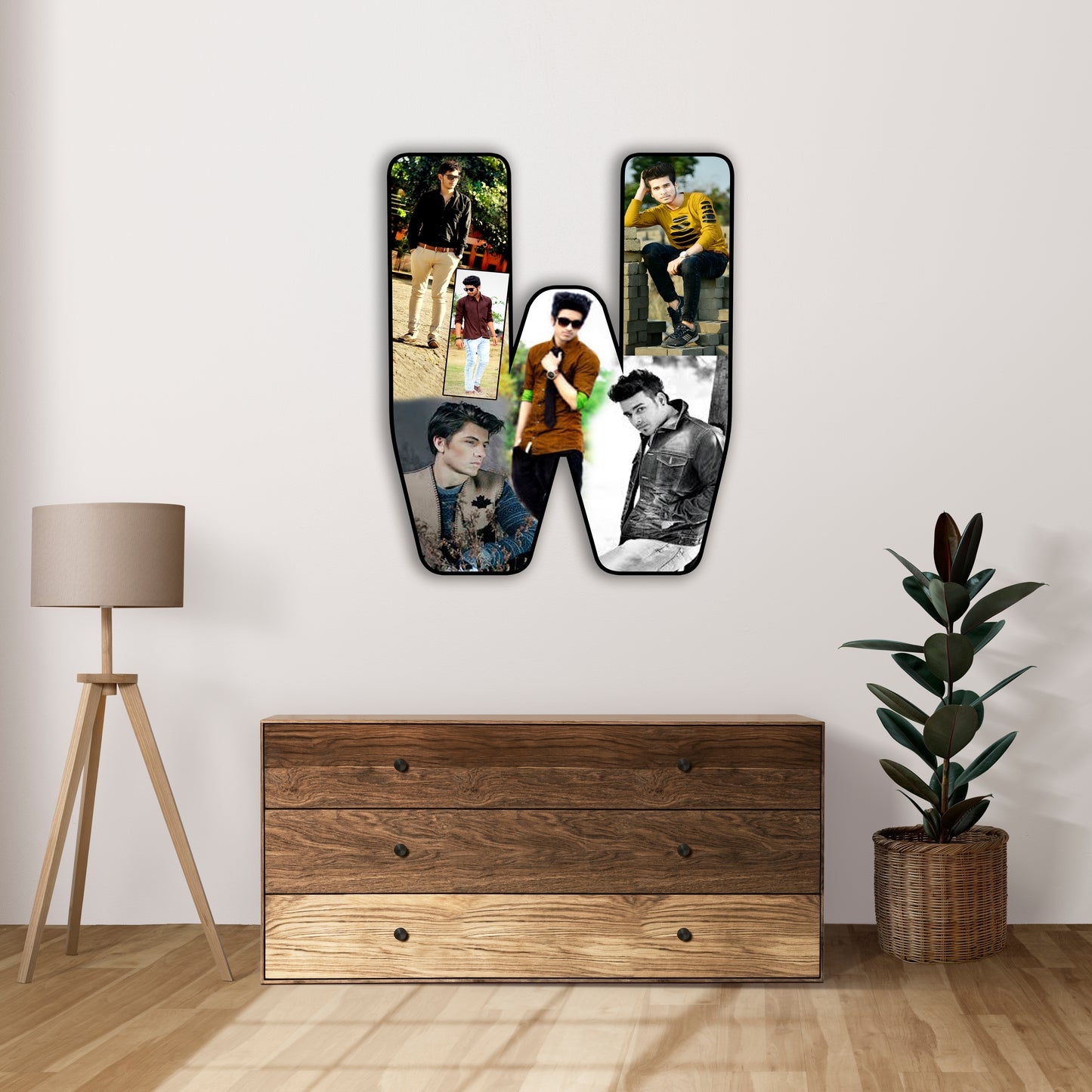 Customised Alphabet Photo Frame ( W Letter )