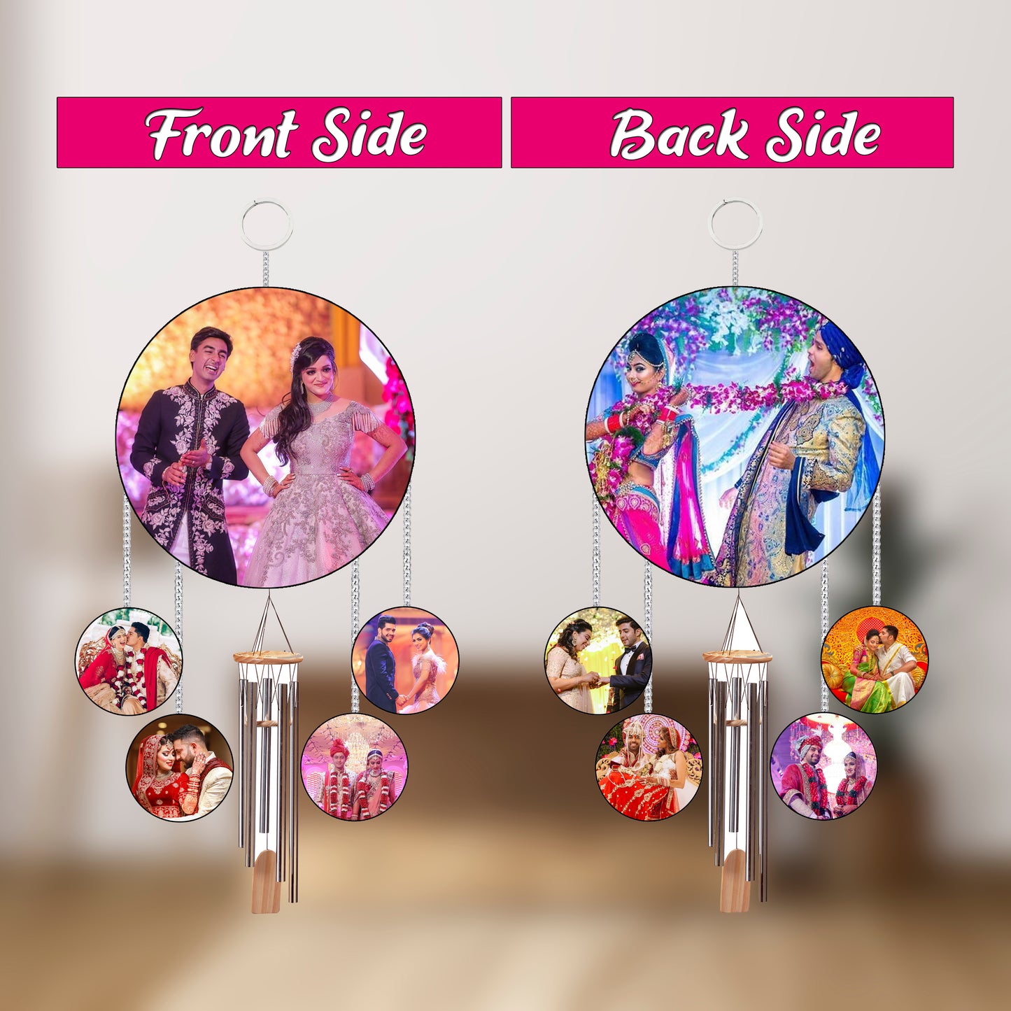 Customised  Wind Chimes with Photos For Birthday And Anniversary