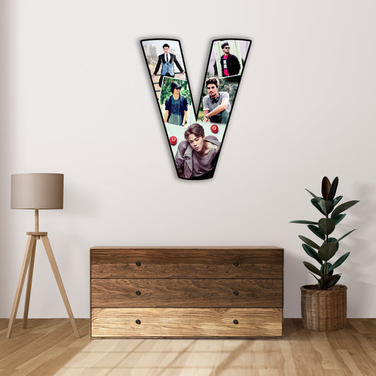 Customised Alphabet Photo Frame ( V Letter )
