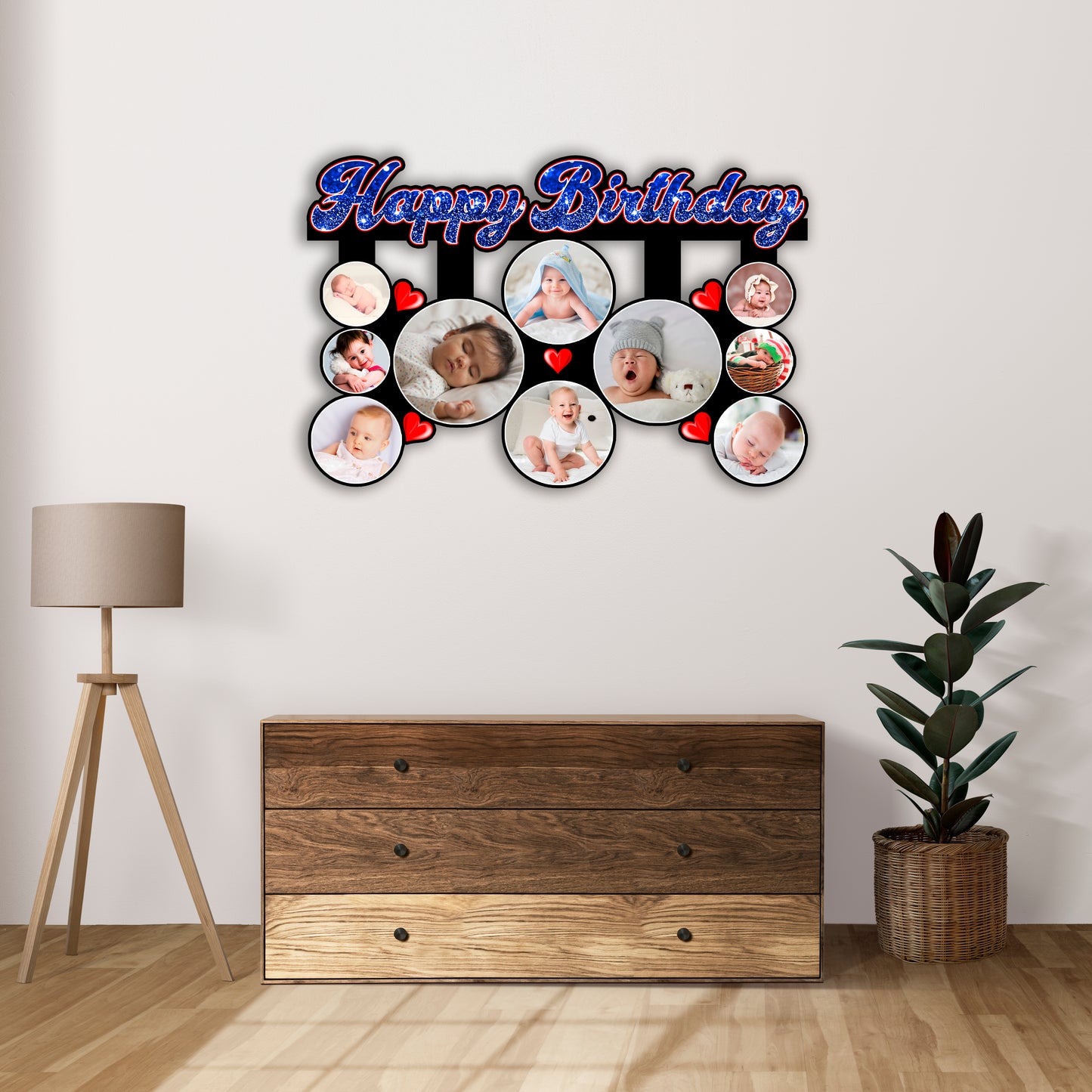 Personalised Happy Birthday Photo Frame Gift With Your Own Images