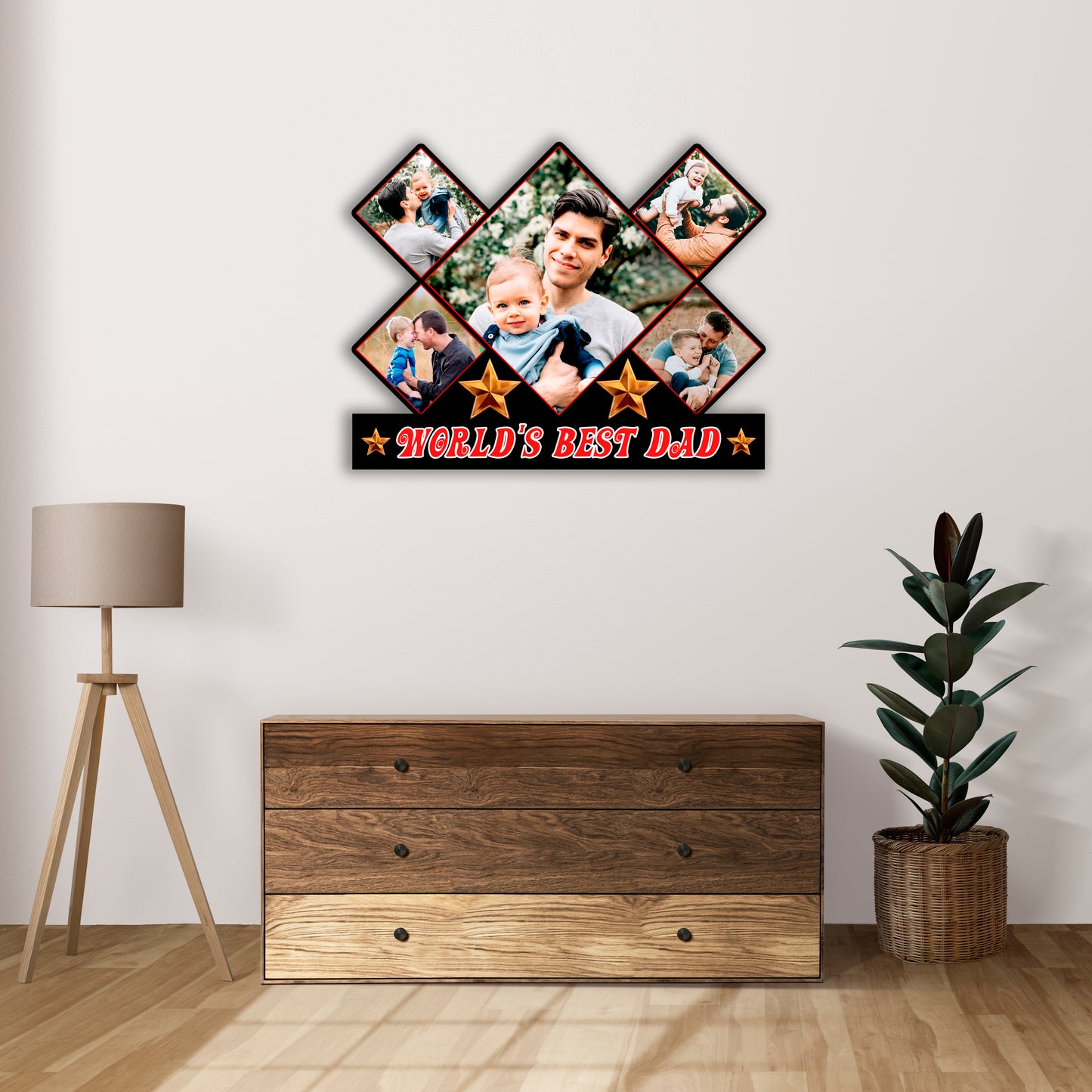 Personalised Photo Picture Frame for Fathers Day / Best Dad Picture Frame