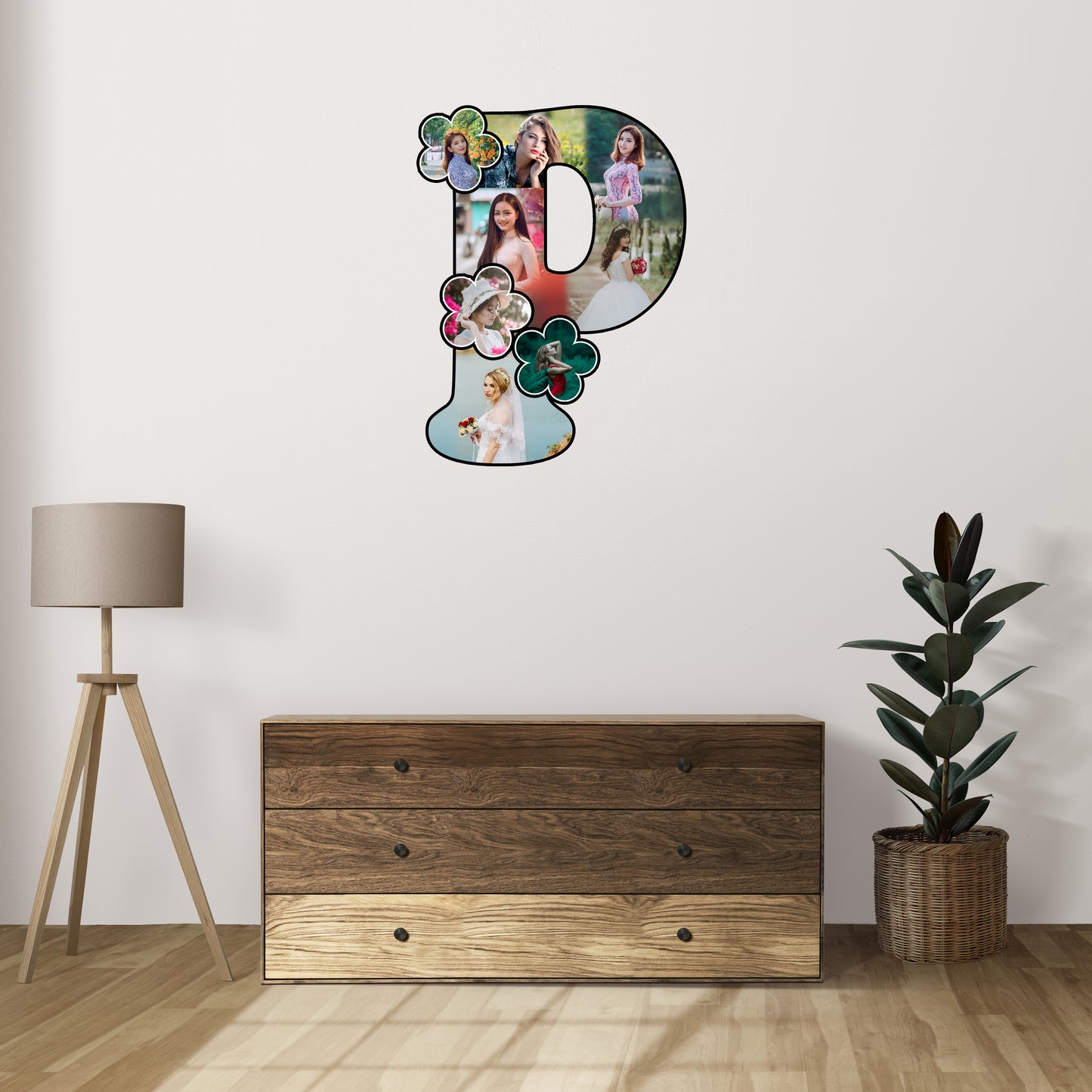 Customised Alphabet Photo Frame ( P Letter )