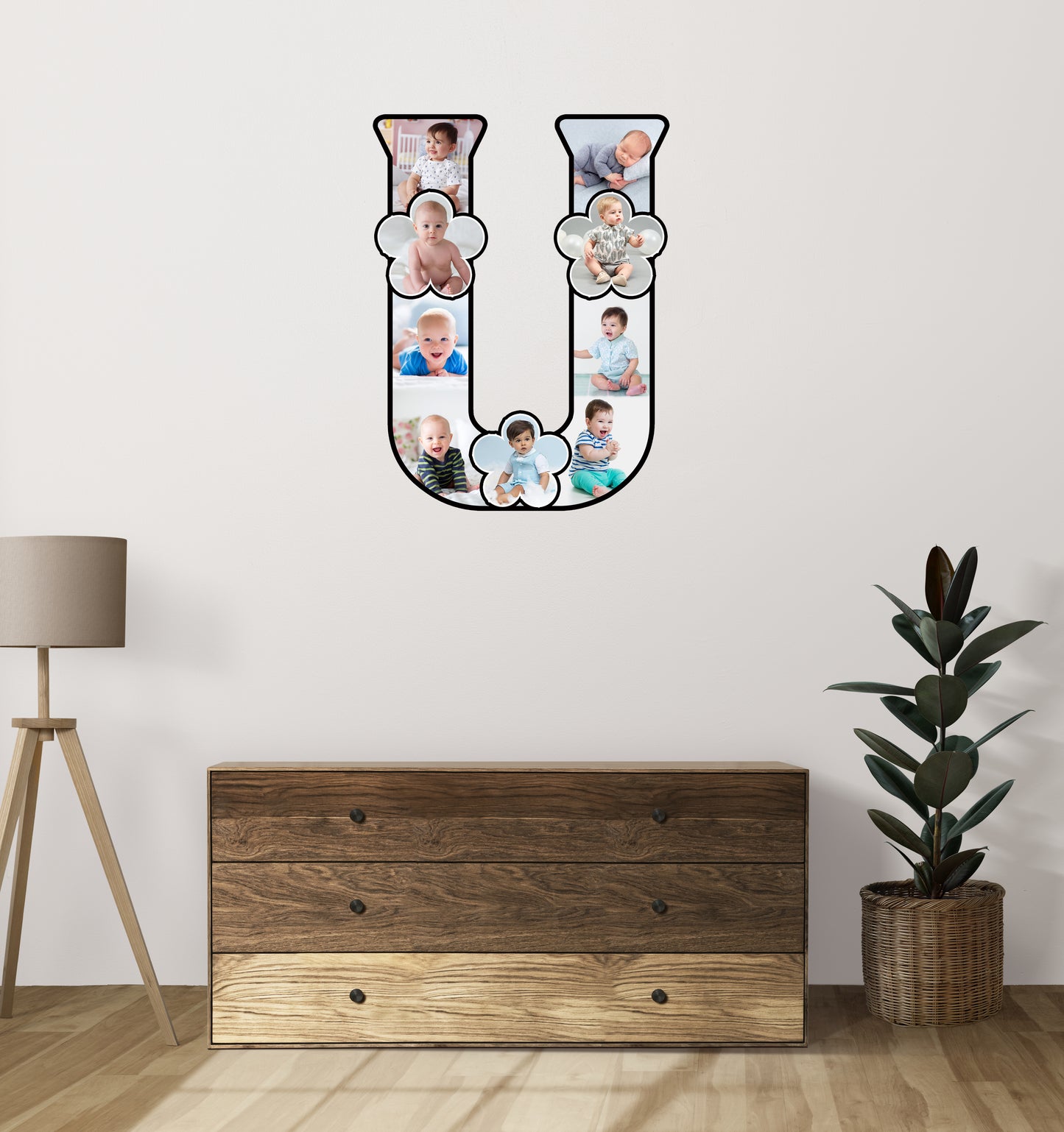 Customised Alphabet Photo Frame ( U Letter )